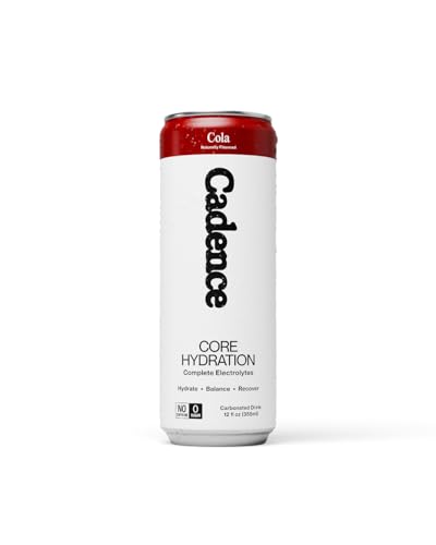 Cadence Electrolyte Drink - Crisp Cola Flavor, 355ml x 12 | Science-Backed Hydration | Zero Sugar, Zero Caffeine| Sodium, Potassium & Magnesium for Performance & Recovery