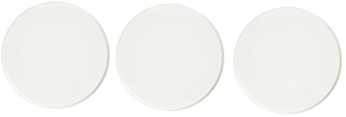 5" WHITE Door Stop Wall Protector, Knob/Handle Guard - SMOOTH Round, Self-Adhesive (3)