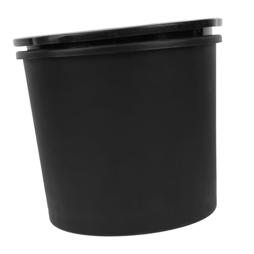 ROMISBABA Potato and Ginger Planting Bucket Double Layer Plastic Home Growing Box, Black Round Container 29cm Top Diameter Suitable for Indoor and Outdoor Garden Use
