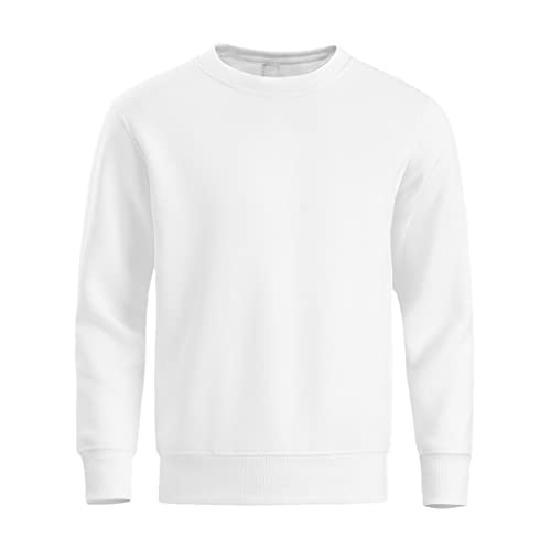 Sweat à capuche en polaire homme blanc uni épais et très doux