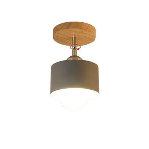 Luz de techo de madera y hierro para un comedor moderno y acogedor