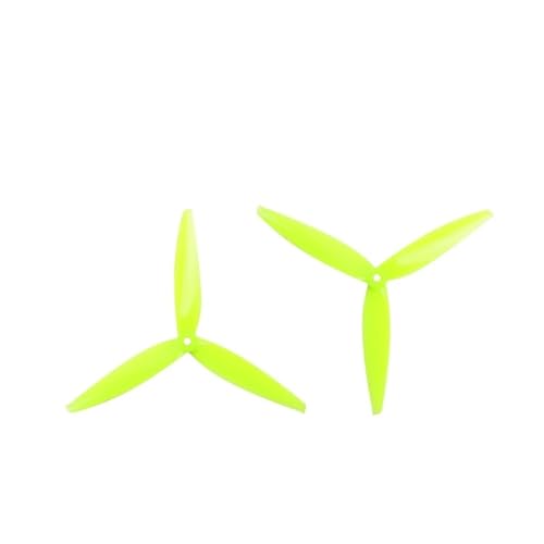 Hélice FPV 7040 tripale jaune pour filmer des sessions de vol en plein air