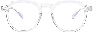 Anti UV Presbyopia Glasses Computer Reader Large Round TR Blue Light Blocking Relief Glasses Fatigue (Color : Clear, Size : +100)