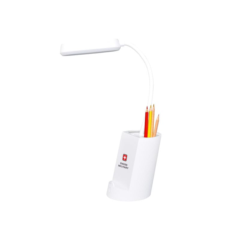 Ignite White Multi-Functional Desk Lamp with Phone Charging, 3-Light Modes, 360-Degree Rotatable Neck, Rechargeable, Adjustable Colour Temperature, Cordless, LMP31