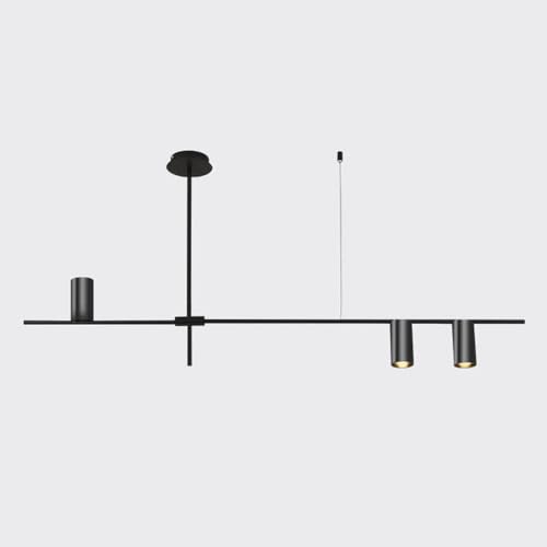 Plafonnier moderne luminaire de plafond contemporain noir mat 3 lampes