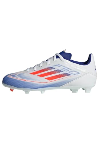 adidas Unisex F50 Club Football Boots Flexible Ground, Cloud White/Solar...