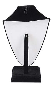 SSWBasics Tall Black Velvet Necklace Display - 18