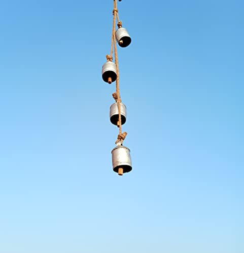 Hanging Harmony Bells Garden Rustic Metal Tranquil Wind Chimes Solid Decorative Cow Bell, Rustic Metal Hanging Style Giant Cow Bells Rustic Vintage Home Decor Gifts #TOP5