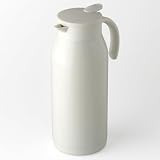 アトラス 保冷ポット 保温ポット 1.5L 軽量スリム 節電 省エネ 卓上ポット ステンレスポット 魔法瓶 保温 保冷 真空断熱二重構造 洗いやすい ワンタッチレバー 広口 オフホワイト 白湯 ATP-1500OW