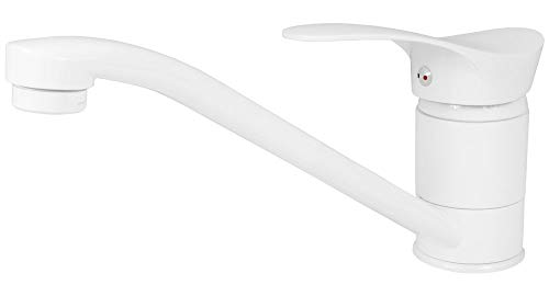 Preisvergleich Produktbild Moderne Küchen Spülbecken Einhand Armatur Mischbatterie Weiß Sanlingo