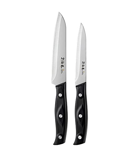 HAMMER IRON ALLEY 4PCS Paring Knife - 4/4.5 inch Fruit and Vegetable Paring Knives - Ultra Sharp Kitchen Knife - Peeling Knives - German Stainless Steel-ABS Handle