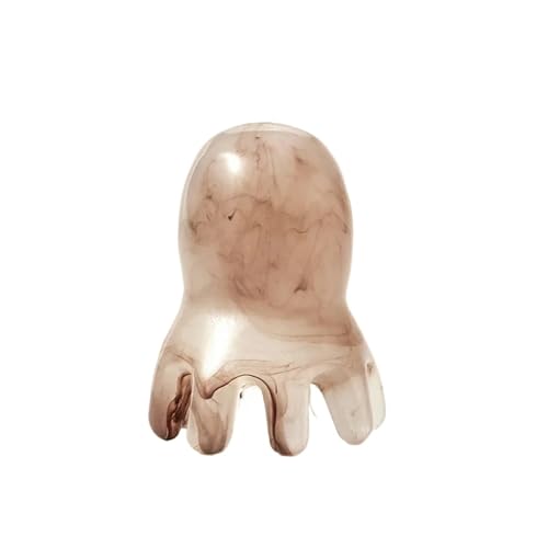 ポータブル樹脂タコ櫛経絡スクレーピングセラピーマッサージコームヘッドマッサージャーグアシャスクレーパーヘアケアツール(Rice White)