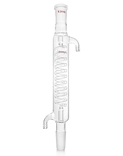 Qwork Jacket 200Mm Glass Condenser With 24/40 Joint For Laboratory #TOP1