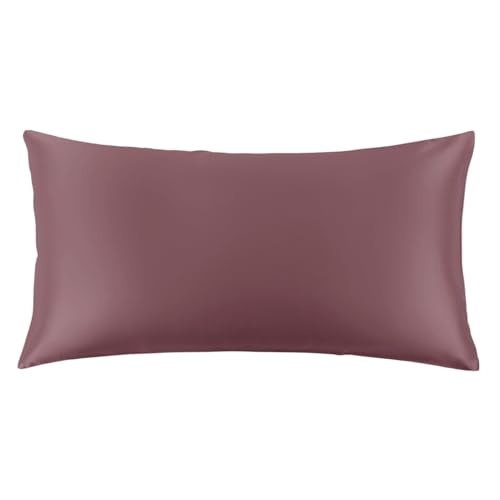 Image of THXSILK Set of 2 Silk Pillowcase for Hair and Skin, 100% Mulberry Silk Bed Pillowcase 22 Momme, Hypoallergenic Soft Breathable Silk Pillow Case with Hidden Zipper, California King 20 inchx40 inch, Purple