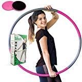 Wasabi Fitness Hula Hoop for Adults and Kids Non Weighted Hula Hoops Perfect for Exercise and Weight Loss, 36 inch Size- Easy to Hoola for Workout & Dance- Standard hulahoop with Core Sliders