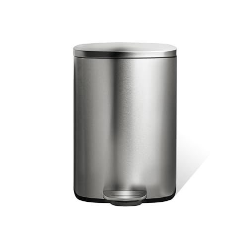 Caneca de basura rectangular de 50 litros plata