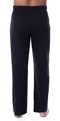INTIMO Calça de pijama feminina de malha de malha de algodão/poliéster, Preto, GG