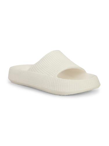 Image of Bata 8711 Zane: White Casual Mule Slip-On Thong Slippers for Men