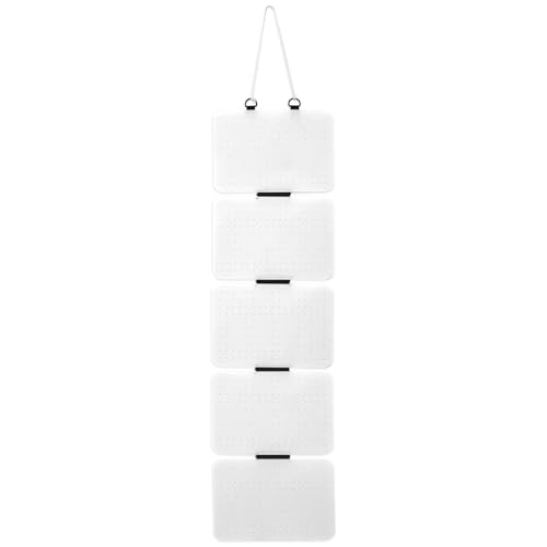 bigjvbfv Pin Display Panel, Hanging Enamel Pin Display Panel Felt Lapel Pin Board Foldable Enamel Pin Organizer Hanging Earring Organizer With 5 Loose-leaf Board Pieces for Jewelry Pins (White)