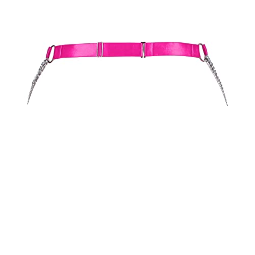 Women Plus Size Leg Harness Garter Belts Leg Chain Garter Belts Body Chain Hollow Out Thigh Belt Halloween Rave (Rose Red) #TOP2