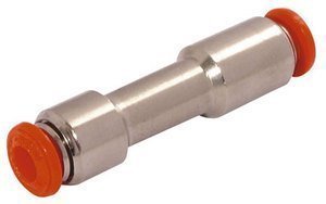 4mm non return valve push in Brass Nickel plate straight connector Compact (95C)