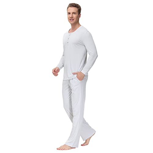 INK+IVY Men Sleepwear Pajama Set Long Sleeve T-Shirt, Soft Tee, Loungewear And Relaxed Fit Sweatpant3