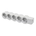 Produktbild Legrand, Flache Steckdosenleiste, 5-fach Steckdose, Mehrfachsteckdose, ohne Kabel, Ultraweiß/Grau, 694577
