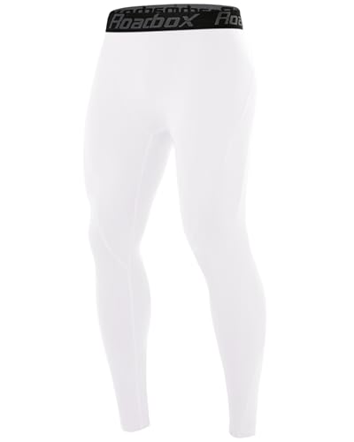 Roadbox Men’s Compression Pants Running Tights, Performance Sports Workout Leggings, Athletic Base Layer for Gym Basketball
