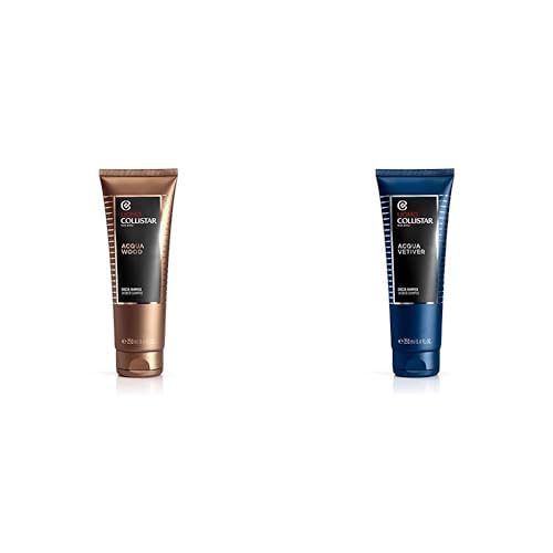 Collistar Uomo Acqua Wood + Acqua Vetiver, Doccia-Shampoo Uomo, Tonificante & Rivitalizzante, Corpo e Capelli, 250 ml