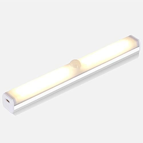 Below Cupboard Lights 14 LED Secure Closet Mild, Movement Sensor Lights USB Rechargeable Dimmable Cordless Stick-on Evening Mild for Kitchen, Wardrobe, Stairs, Bed room, Indoor