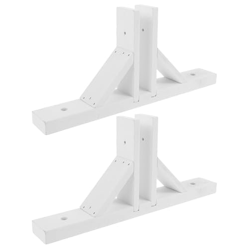 Socle robuste pour petite clôture Healeved, base stable et solide décorative en bois blanc