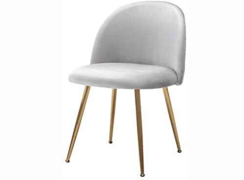 Mahmayi HYDC020 Dining Chairs, Modern Kitchen Chairs Velvet Upholstered Accent Leisure for Living Room & Set, Grey