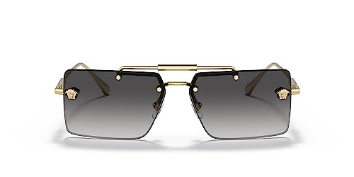Image of Versace Woman Sunglasses Gold Frame, Grey Gradient Lenses, 60MM
