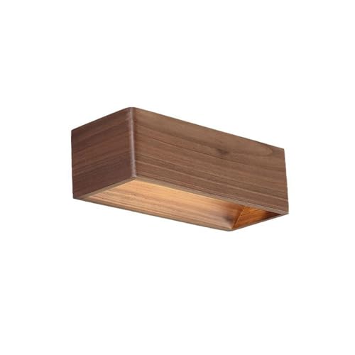 Lampe vintage en bois de noyer couloir ferme de chasse carré