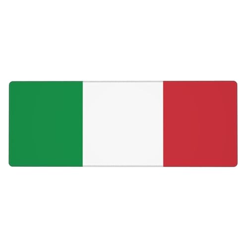 Italia Almohadilla De Escritorio Grande Con Diseño De Bandera Nacional|Almohadilla 2 En 1 Para Teclado Y Ratón|Universal Para Oficina Superficie Suave Y Lisa+Base De Goma Antideslizante​