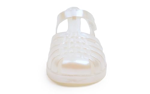 Image of GUGUYeah Jelly Sandals for Girls,Closed Toe Princess Costume Summer Dress Shoes Fisherman Gladiator Water Beach Flat Sandals for Toddler /Little Kid /Big Kid