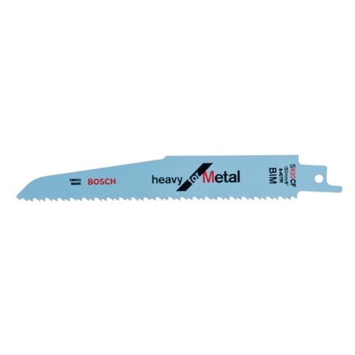 Image of Bosch Professional Reciprocating Saw Blades, Heavy For Metal, S920Cf, Blade Len-150Mm, For Thick Sheet Metals, Thick-Walled Solid Pipes & Profiles,For Rescue /Demolition Work, Pack Of 5