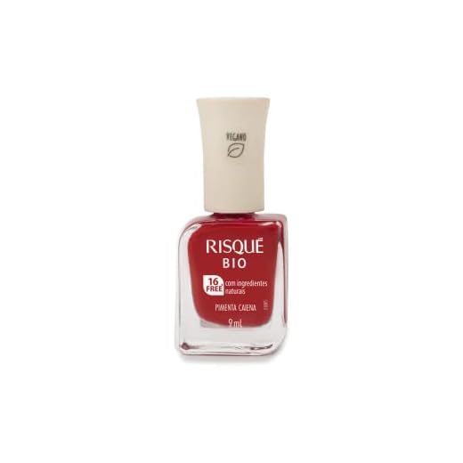 Risqué Esmalte Bio Vermelho Cremoso Pimenta Caiena 9Ml