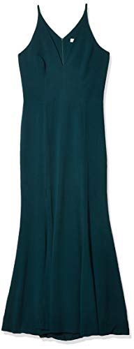 Image of Iris Spaghetti Strap Plunging Long Dress
