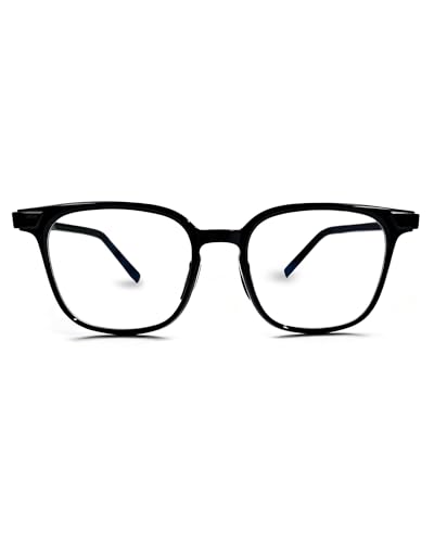 Image of TR90 Oversized Blue Light Blocking Glasses Men Women Ultralight Nerd Square Computer Games Black Large Eyewear