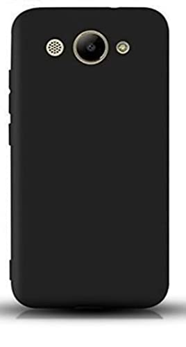 Image of Mobile Back Cover Case for Huawei Y3 (2017), L02 /L03 /L22 /L23 (Silicone Case|CameraProtection|Black SC1510)