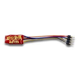 Digitrax DZ123PS Z DCC Decodificador, cable de 1.2 pulgadas, 2 funciones, 8 pines, 1 A