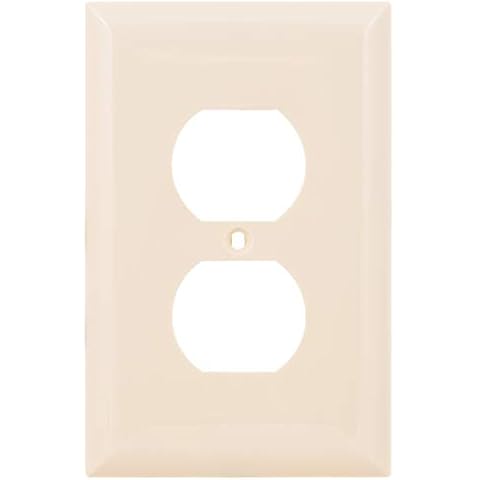 Power Gear Outlet Wall Plate Cover, 1 Gang, Light switch cover, 3.1” x 4.9”, Screws Included, Outlet Covers, Light Almond, 30866,Oversized Cover