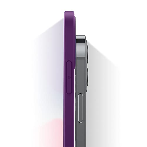 Coque en silicone liquide pour iPhone 14 Pro Max : la protection carrée couleur prune
