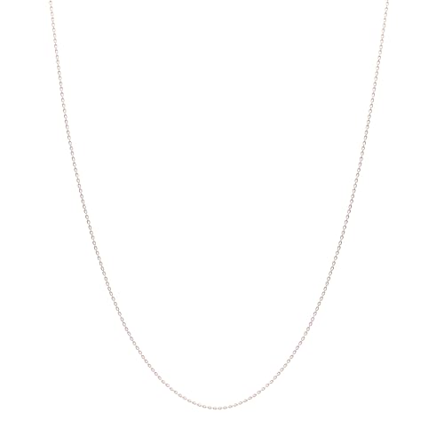 Ethos Jewelry Collier en or rose véritable 585 pour femme - Chaîne en or massif 14 carats - Dainty 1,00 mm - Réglable de 38 à 40 cm - Élégante chaîne superposée - Emballage cadeau inclus