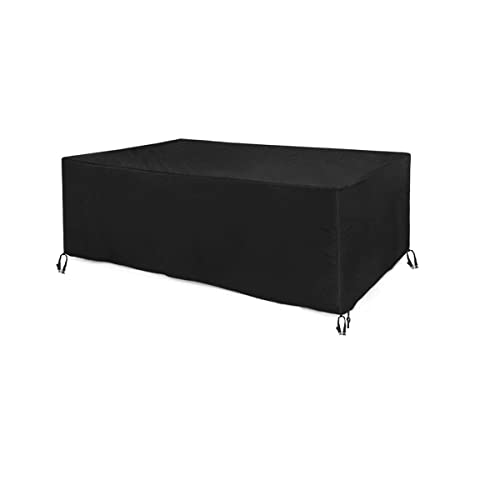 Fundas para muebles de jardín, impermeables, 180 x 120 x 74 cm, rectangular, 420D, resistente al viento, anti-UV, para exteriores, con bolsa de almacenamiento para silla y mesa, funda de sofá de ratán Cover