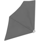 Homgoday Terrassenmarkise Wandmontage | Faltbar | UV-Schutz | Grau | 140x140cm Model41575