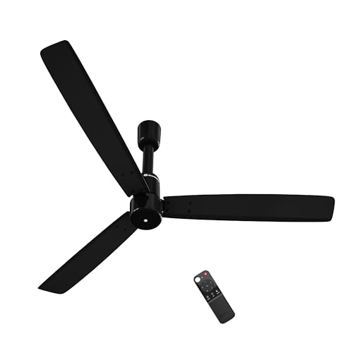 Image of atomberg Razon 1200mm BLDC Ceiling Fan with Remote | World's Smallest Motor Powered by BMC | Advance Air+ Technology | BEE 5 star Rated | Low Noise | Sleek Design | 3 Year Warranty (MIDNIGHT BLACK)