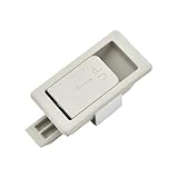 Cerraduras de embutir Cerradura de pestillo de panel en línea con cierre de percusión sin llave de plástico negro for gabinete eléctrico industrial XK111, 1 unidad(XK111B)
