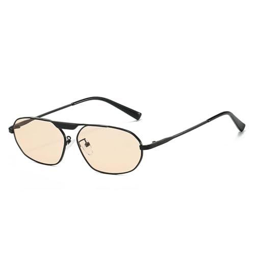 Lunettes de soleil UV400 œil de chat vintage en métal irrégulier